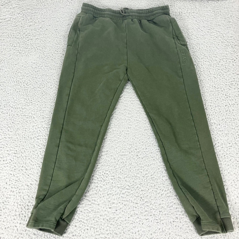 BYLT Lounge Pants Mens XL Green Core Lounge Pant Tapered Cotton Joggers